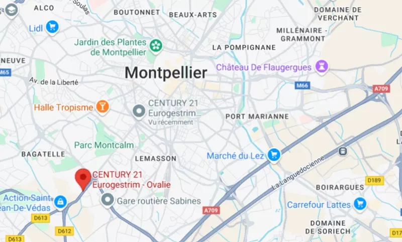 carte montpellier agence immobiliere